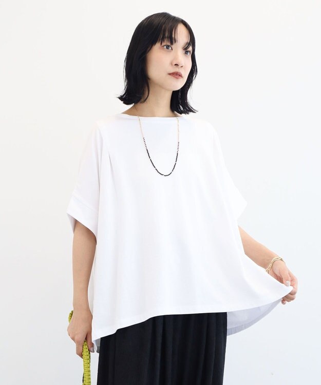 Green Parks 超冷感タック入りオーバーサイズプルオーバー Off White