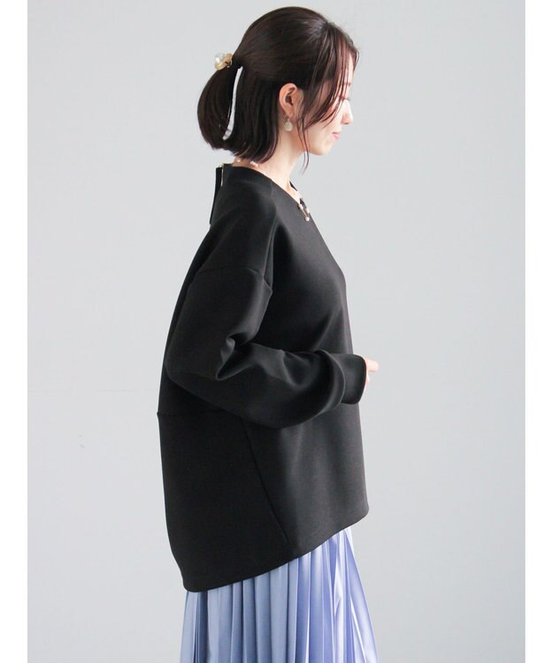 Te chichi バックジップダンボールプルオーバー ブラック