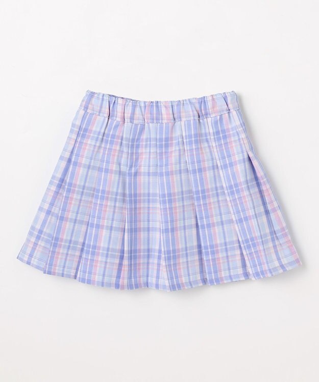 ANY KIDS チェックプリーツスカパン サックスブルー