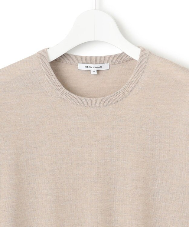 23区 S 【洗える/アンサンブル対応】サステナブルウール 半袖 ニット ベージュ系