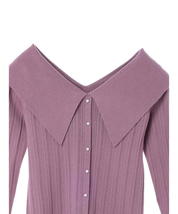 earth music&ecology ２ｗａｙビッグカラーニットプルオーバー Pink