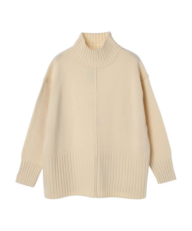 Green Parks 洗える　バックスリットニットプルオーバー Ivory