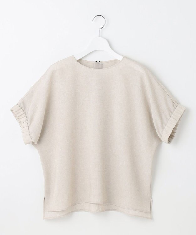 自由区 L 【カタログ掲載・洗える】ラスティックメッシュドルマンスリーブ Tブラウス フラックス