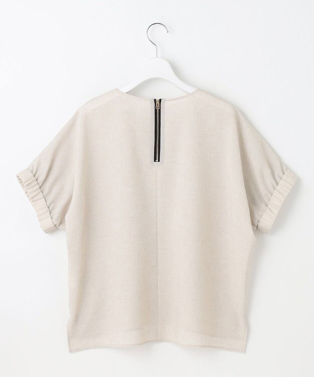 自由区 L 【カタログ掲載・洗える】ラスティックメッシュドルマンスリーブ Tブラウス フラックス