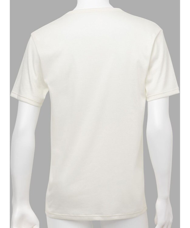 WACOAL MEN インナー　綿100％　洗濯してもやわらかさ続く　毛玉になりにくい　3分袖　クルーネック　/ワコールメン　WL5023 ホワイト