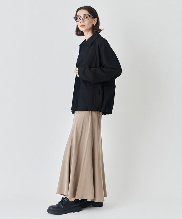 UNFILO L フィブリル ロングスカート ベージュ