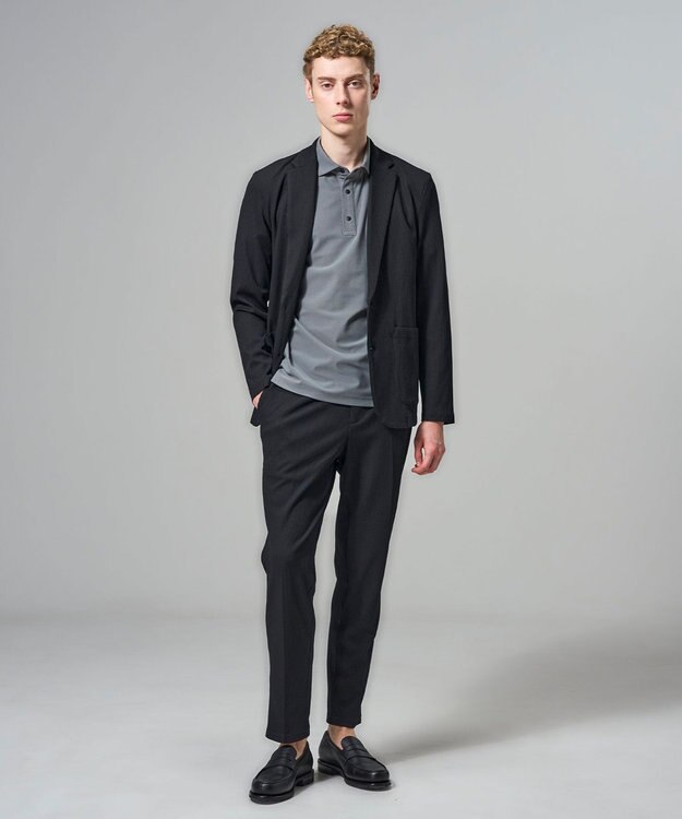 JOSEPH HOMME 【WEB限定】【新素材】エアータックジャージー ドロスト付テーパードパンツ / PEGG CONVERTIBLE ブラック系