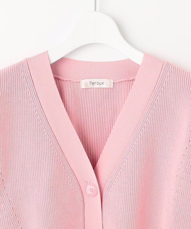 Feroux Ｖネック カーディガン ピンク系