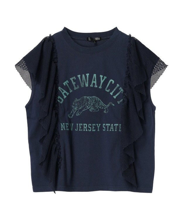 Green Parks ・ＳＵＧＡＲ　ＳＰＯＯＮ　ＴＩＧＥＲｐｔラッフルフレンチＴ Navy