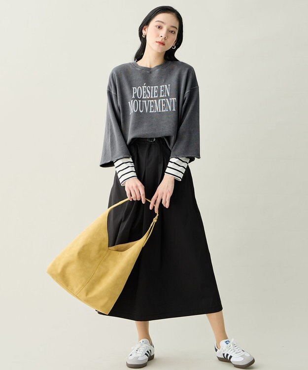 ANY コクーンボーダープルオーバー ブラック