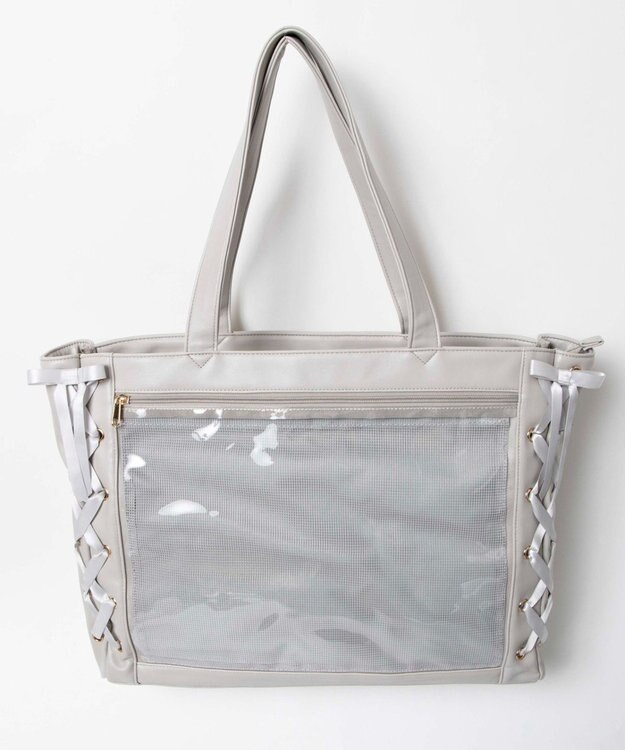 WEGO 【痛バ＆推し活】レースアップ痛バッグL グレー