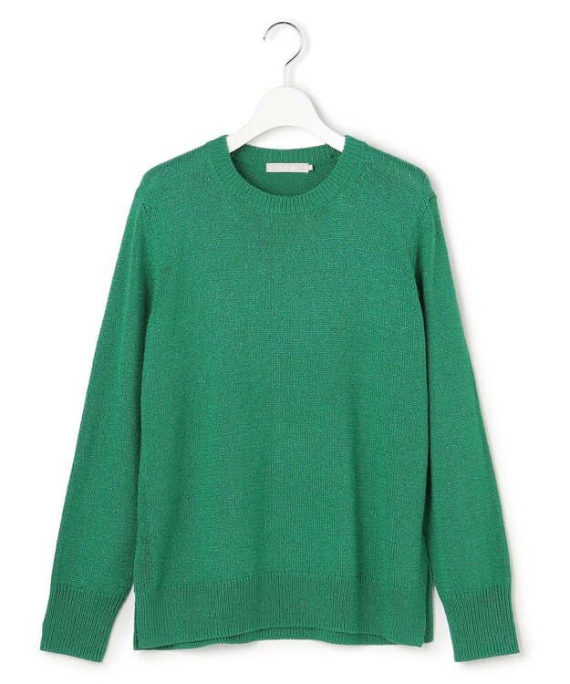 ICB L 【先行予約】 グロッシーペーパーブレンド クルーネックプルオーバー グリーン