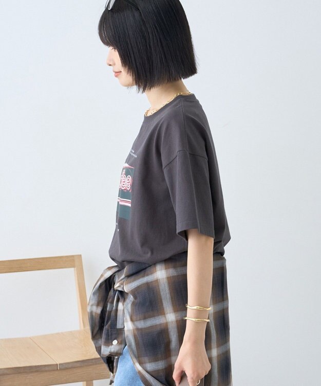 AMERICAN HOLIC 刺繍&フォトプリントTシャツ Charcoal Gray