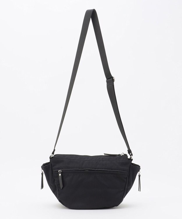 LA BAGAGERIE 【MONICA】サイドジップミニショルダーバッグ ブラック