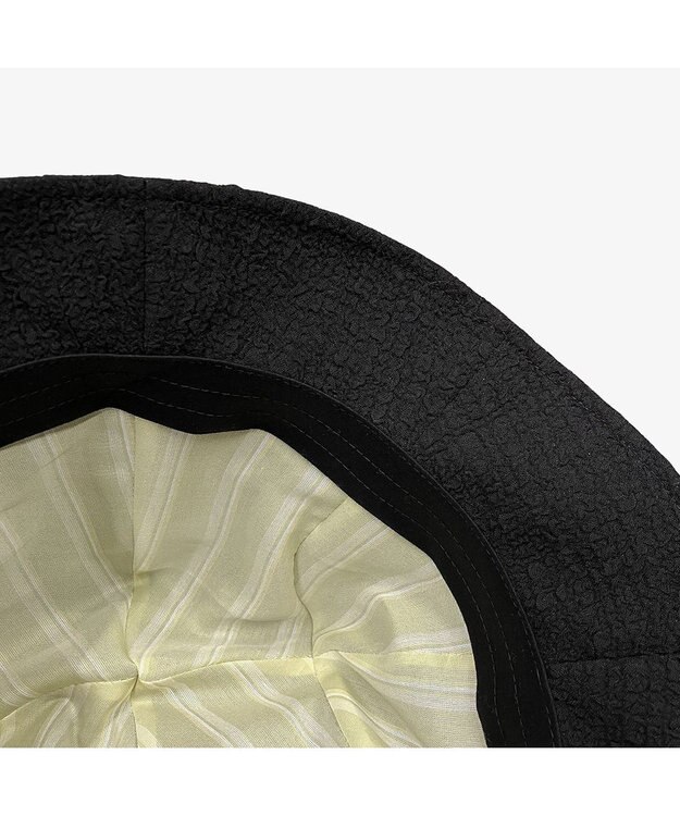 林八百吉商店 un chapeau  シャーリングチューリップハット ブラック