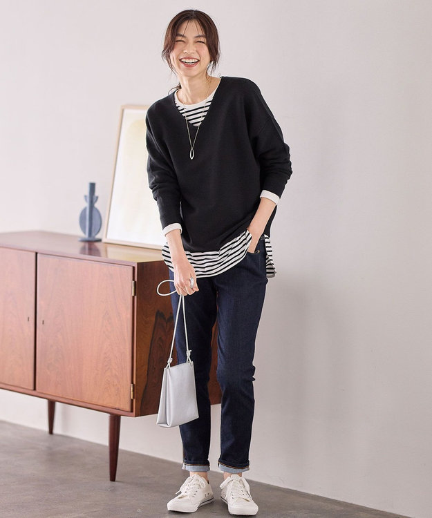 ANY L 【ウエストゴム/ストレッチ】ウルトライージーデニムパンツ インディゴ