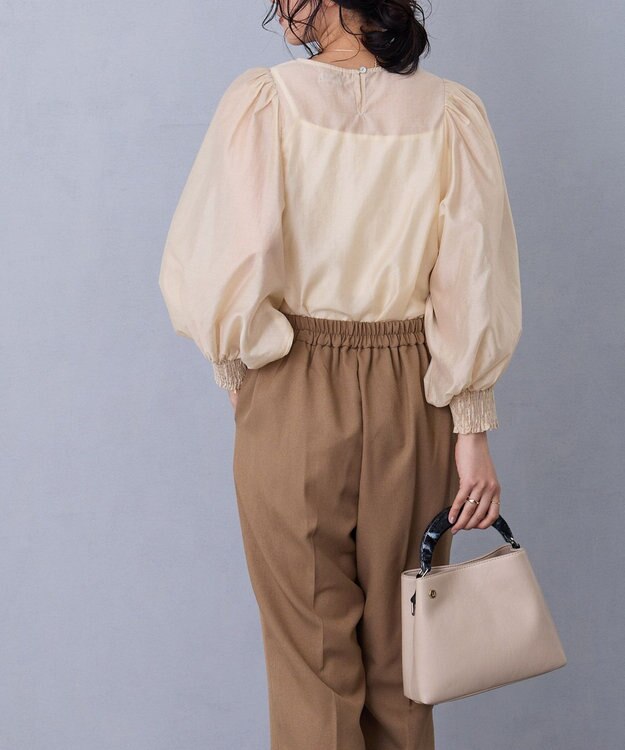MioFIRANO STONE B001 ハンドバッグ BEIGE
