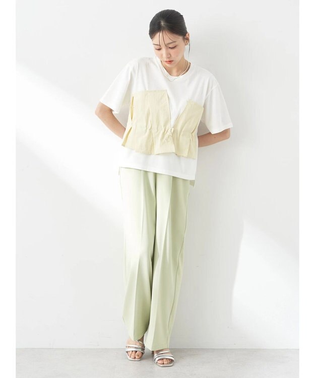 earth music&ecology ビスチェドッキングプルオーバー Yellow