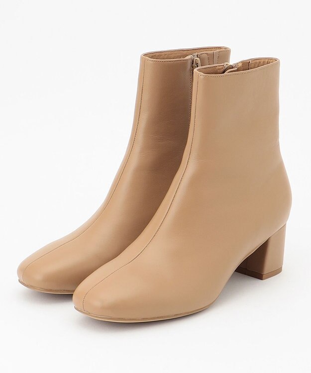 自由区 レザーショートブーツ キャメル系