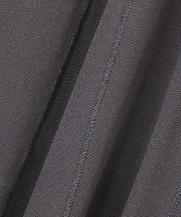 UNFILO ドライタッチフライス フレアワンピース チャコール