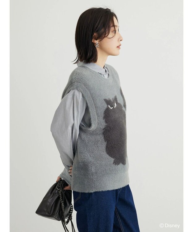 Green Parks Villains／ジャガードニットベスト Gray