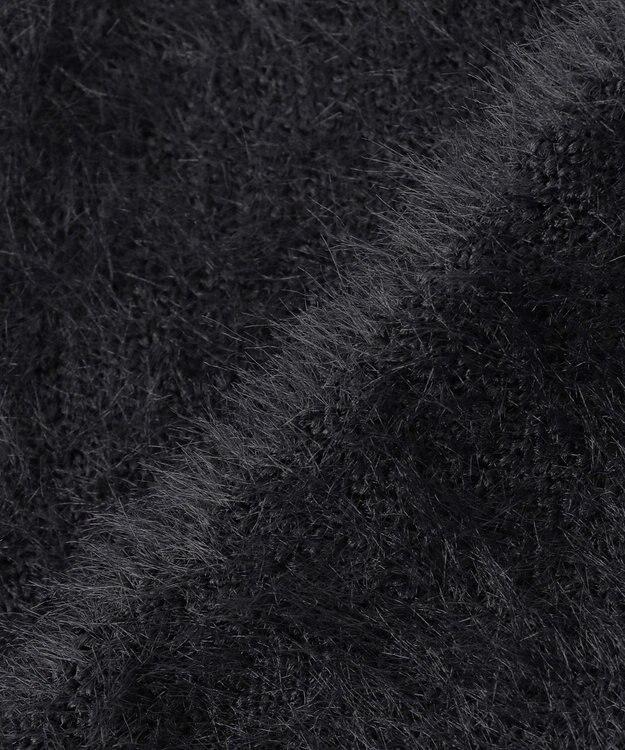 組曲 ナイロンファー カーディガン ブラック系