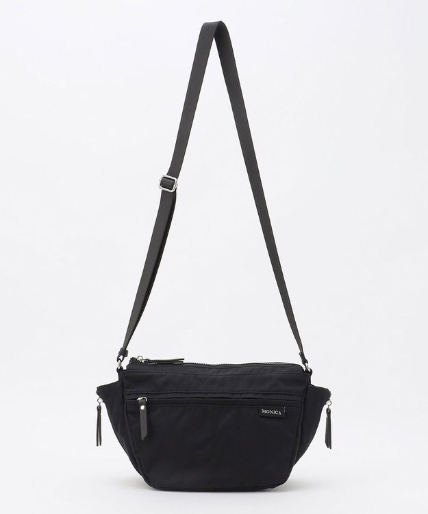 LA BAGAGERIE 【MONICA】サイドジップミニショルダーバッグ ブラック