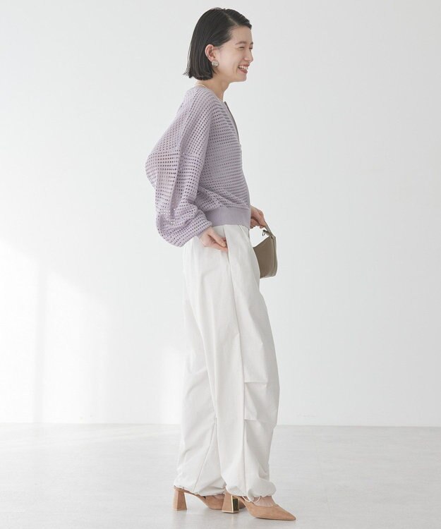 AMERICAN HOLIC ジップアップメッシュニットカーディガン Light Purple