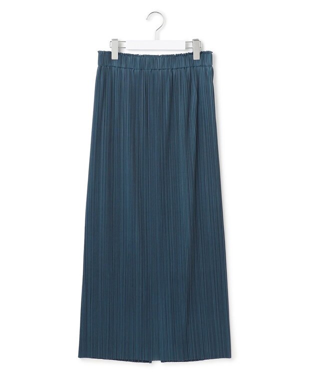 23区 S 【SLOW/一部店舗限定】トリコットプリーツ Iライン スカート ダルブルー系