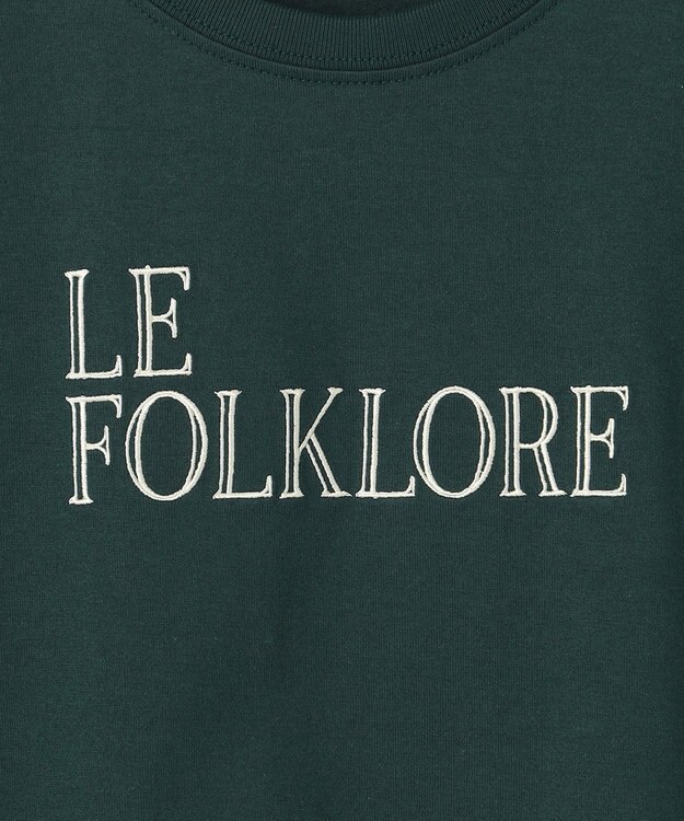 23区 L FOLKLORE ロゴTシャツ ダークグリーン系