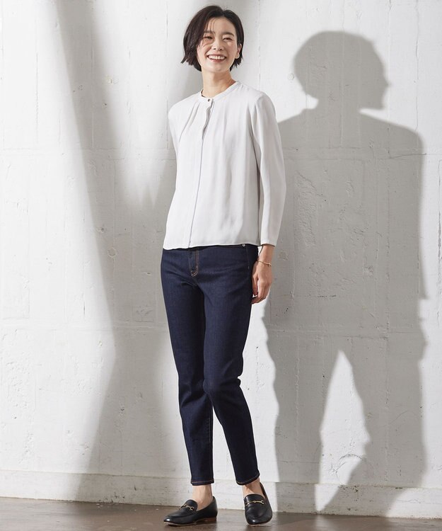 J.PRESS LADIES ジョーゼット カットソー ライトグレー系