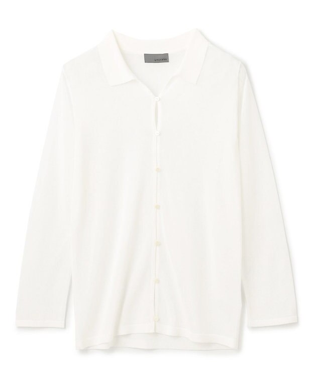 uncrave シアーコットン ポロニット ホワイト