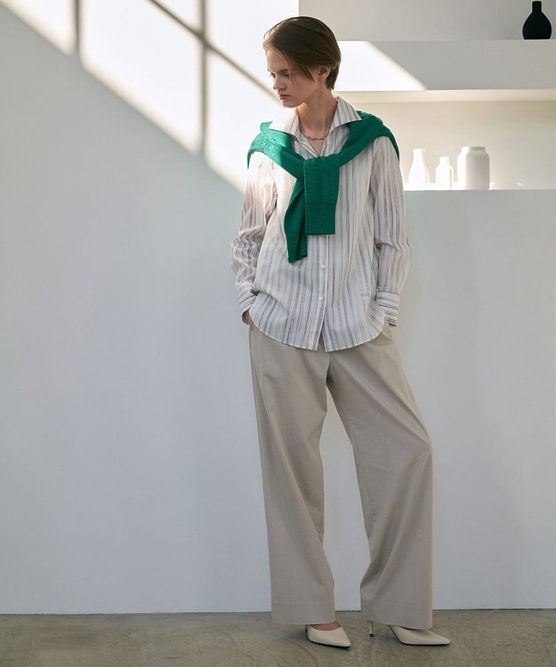 ICB L 【30th ANNIVERSARY】 MILANOシャツ オフホワイト×ブラック