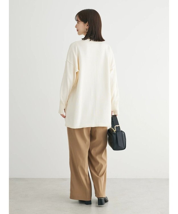 Green Parks もちやわ　ニットチュニック Off White