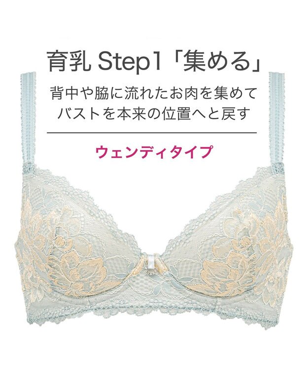 BRADELIS New York 【BRADELIS New York】ウェンディステップ１ブラ23S3　ふんわり包んでナチュラルなシルエットを作る補正ブラ ミント