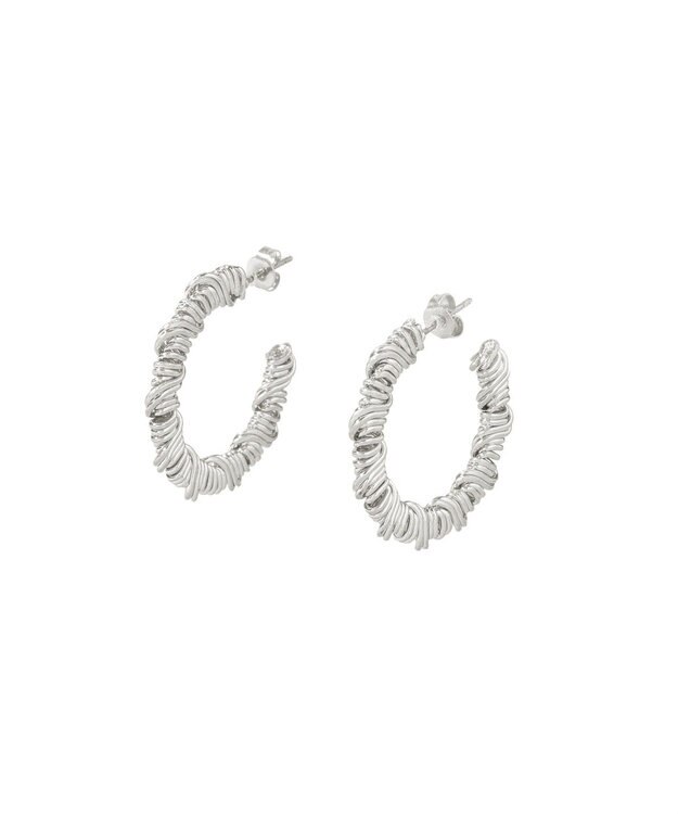 AMERICAN HOLIC ワイヤーロールピアス Silver