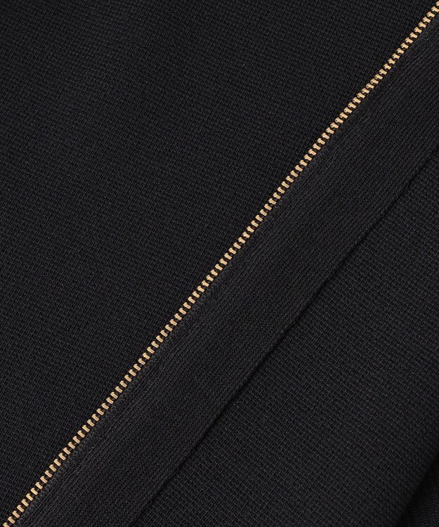 UNFILO L スゴ機能美ニット スリーブレスブルゾン ブラック