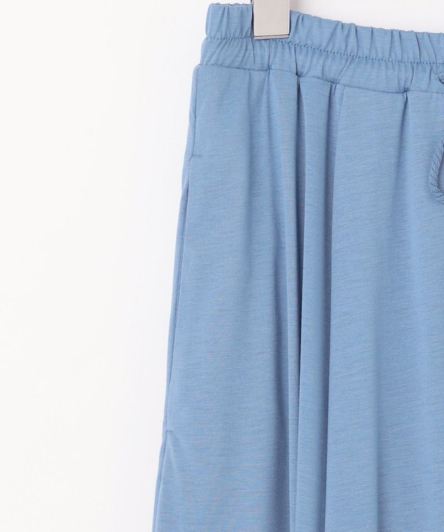 J.PRESS LADIES L 【洗える】ジャージー フレアー スカート ブルー系