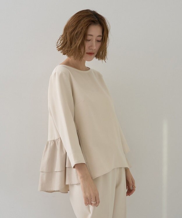 YECCA VECCA 【2点SET】バックフリルデザインセットアップ Ivory