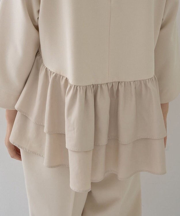 YECCA VECCA 【2点SET】バックフリルデザインセットアップ Ivory