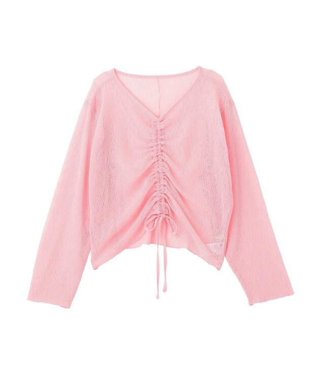 earth music&ecology フロントドロストシアープルオーバー Pink