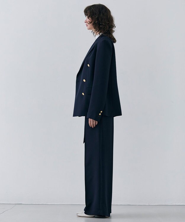 BEIGE， 【洗える・大人百花 春号掲載】JASMINE / ゴールドボタンダブルジャケット Navy