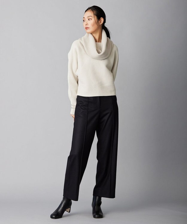 ICB L 【洗える】 ソフトカシミヤミックス ドルマンスリーブニット トープ系