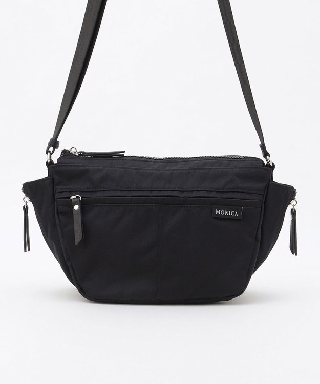 LA BAGAGERIE 【MONICA】サイドジップミニショルダーバッグ ブラック