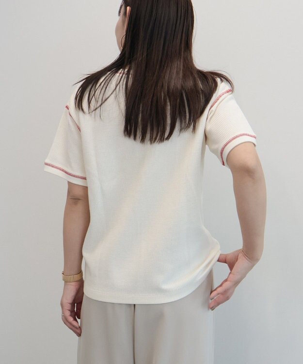 AMERICAN HOLIC 【RUSSELL】ワッフルガゼットTシャツ Ivory