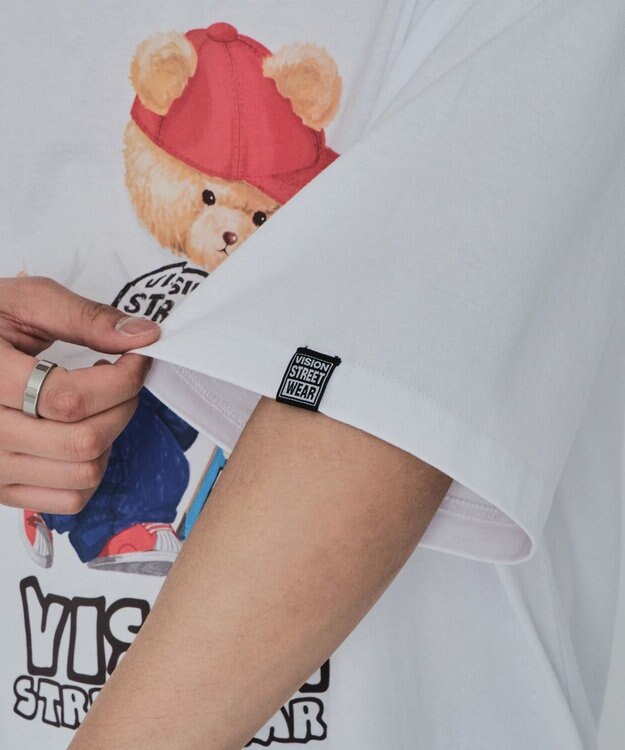 WEGO 【ユニセックス着用ITEM/MLサイズ展開】別注VISIONベアグラフィックT（SS） ホワイト