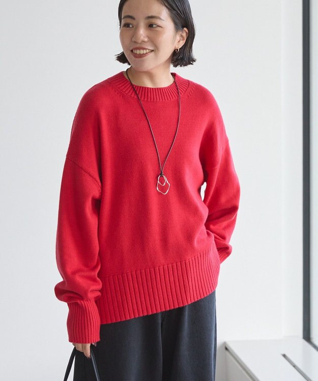 AMERICAN HOLIC バイパチモックネックニットプルオーバー Red