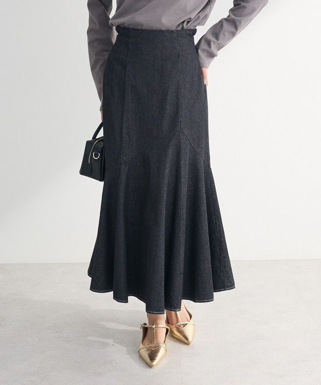 Green Parks ・ＥＬＥＮＣＡＲＥ　ＤＵＥ　デニムマーメイドスカート Black