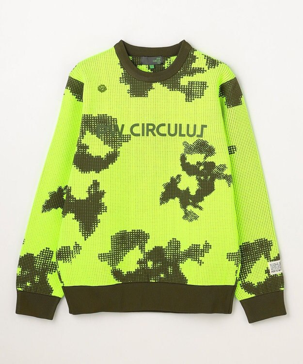 PW CIRCULUS 【MEN】Spark dot camouflage 軽量ニット ゴルフ ライトグリーン系5