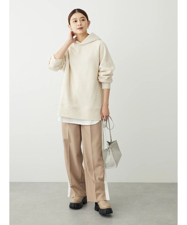 Green Parks 裏起毛パーカー Light Beige